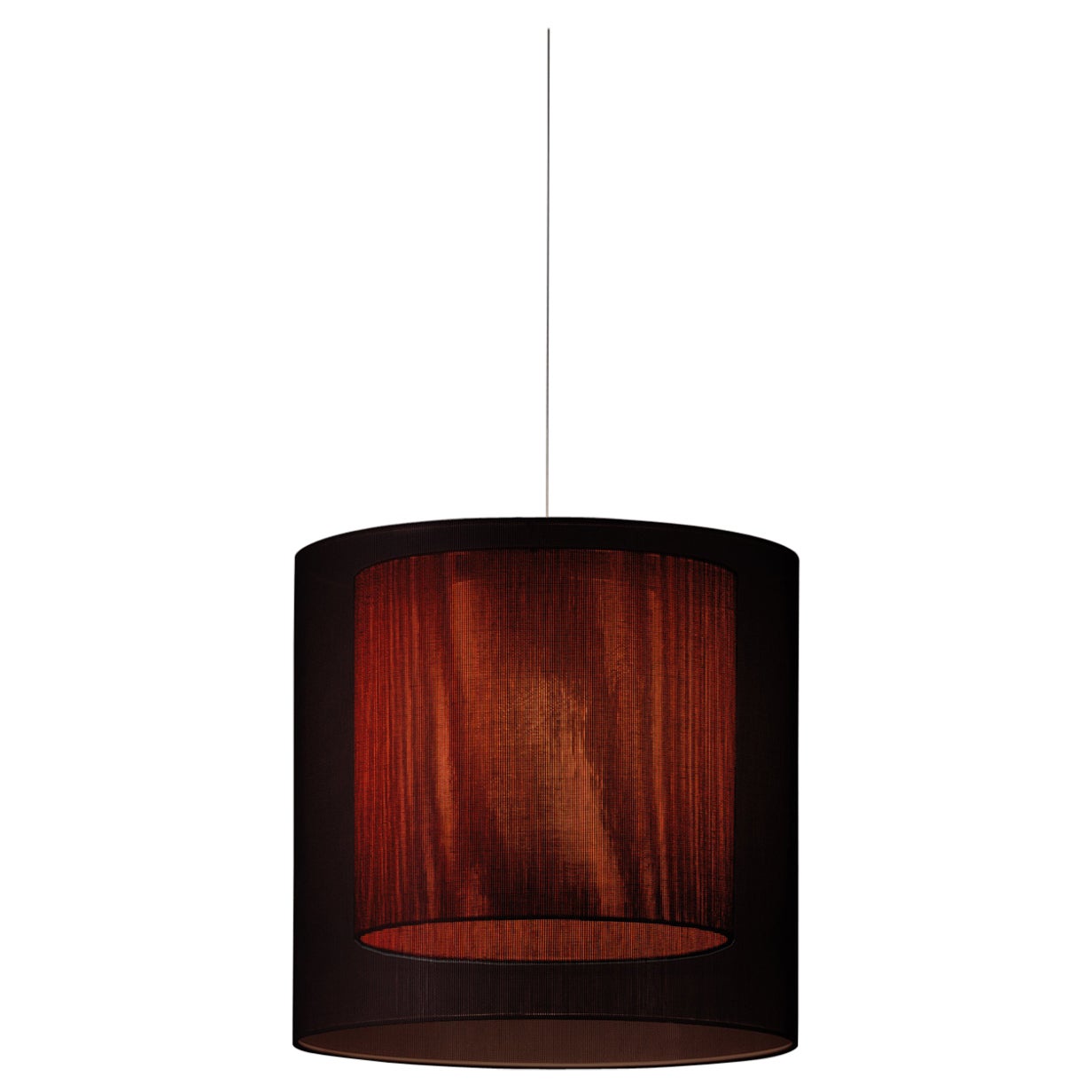 Black and Red Moaré Ms Pendant Lamp by Antoni Arola For Sale