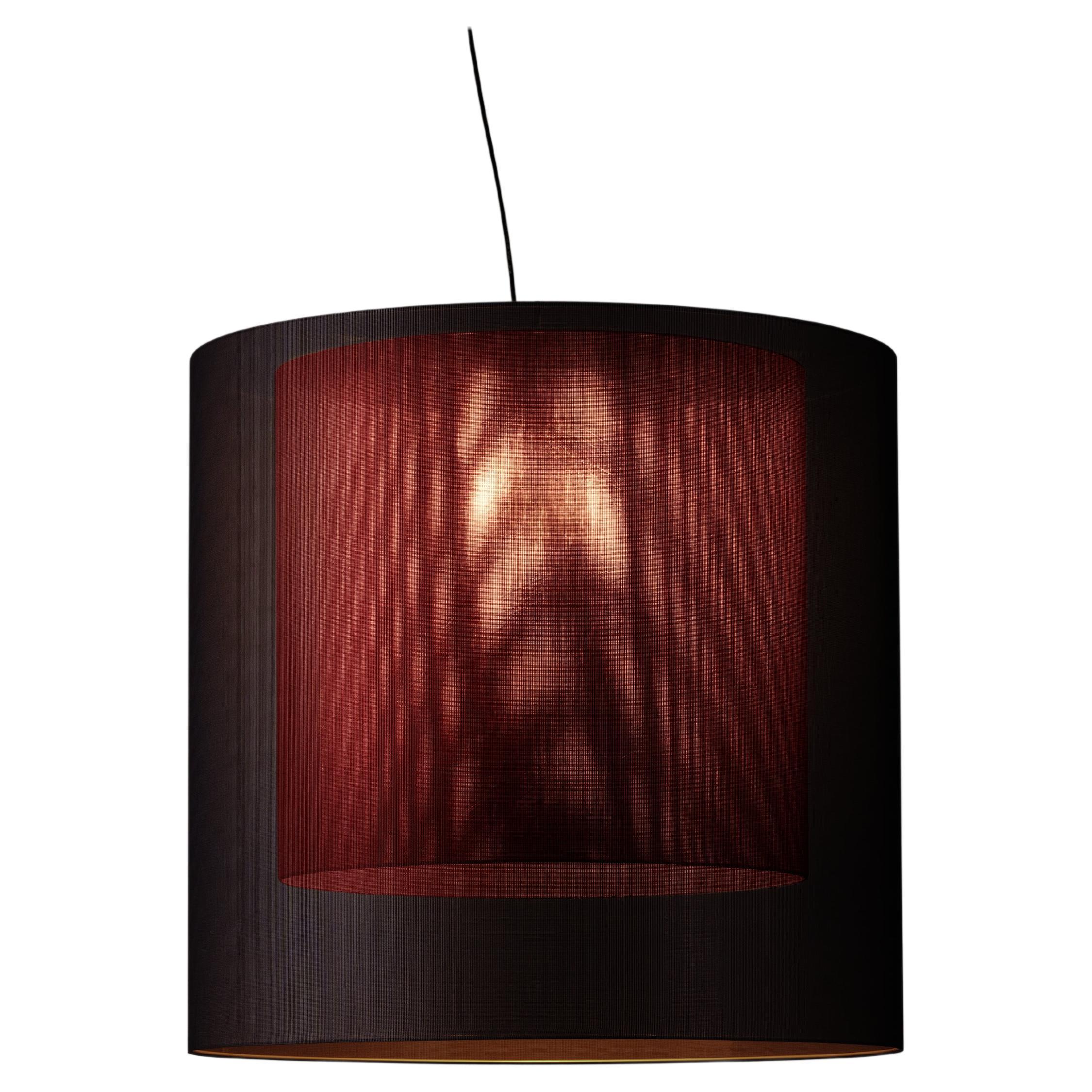 Black and Red Moaré XL Pendant Lamp by Antoni Arola For Sale