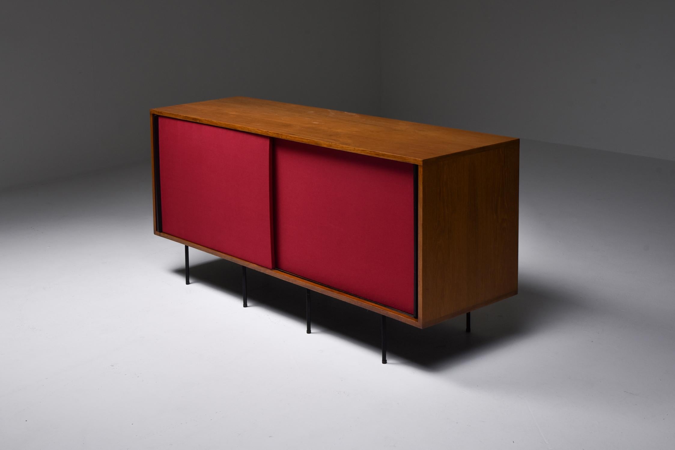 Mid-20th Century Black and Red Sideboard by Franco Campo and Carlo Graffi