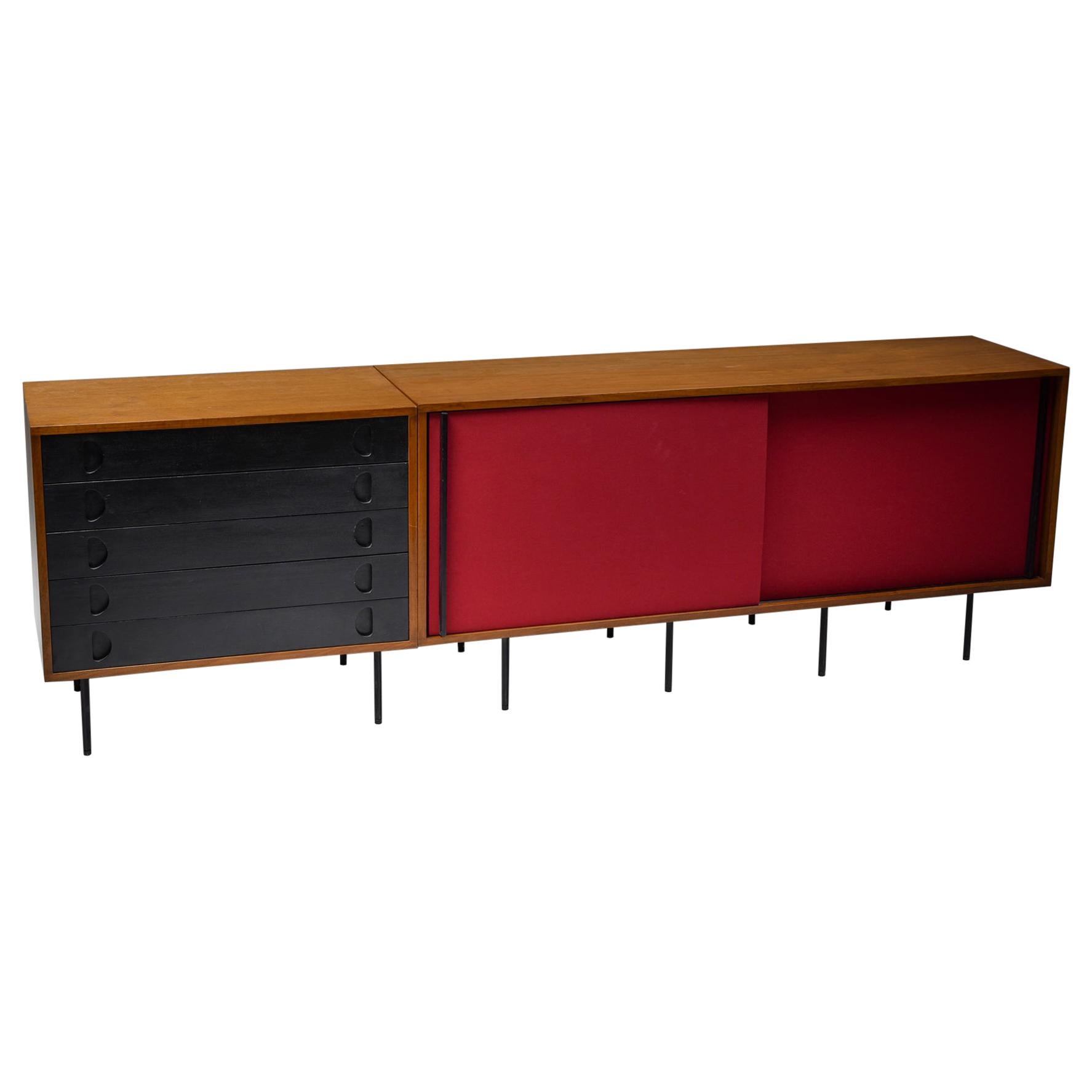 Black and Red Sideboard by Franco Campo and Carlo Graffi