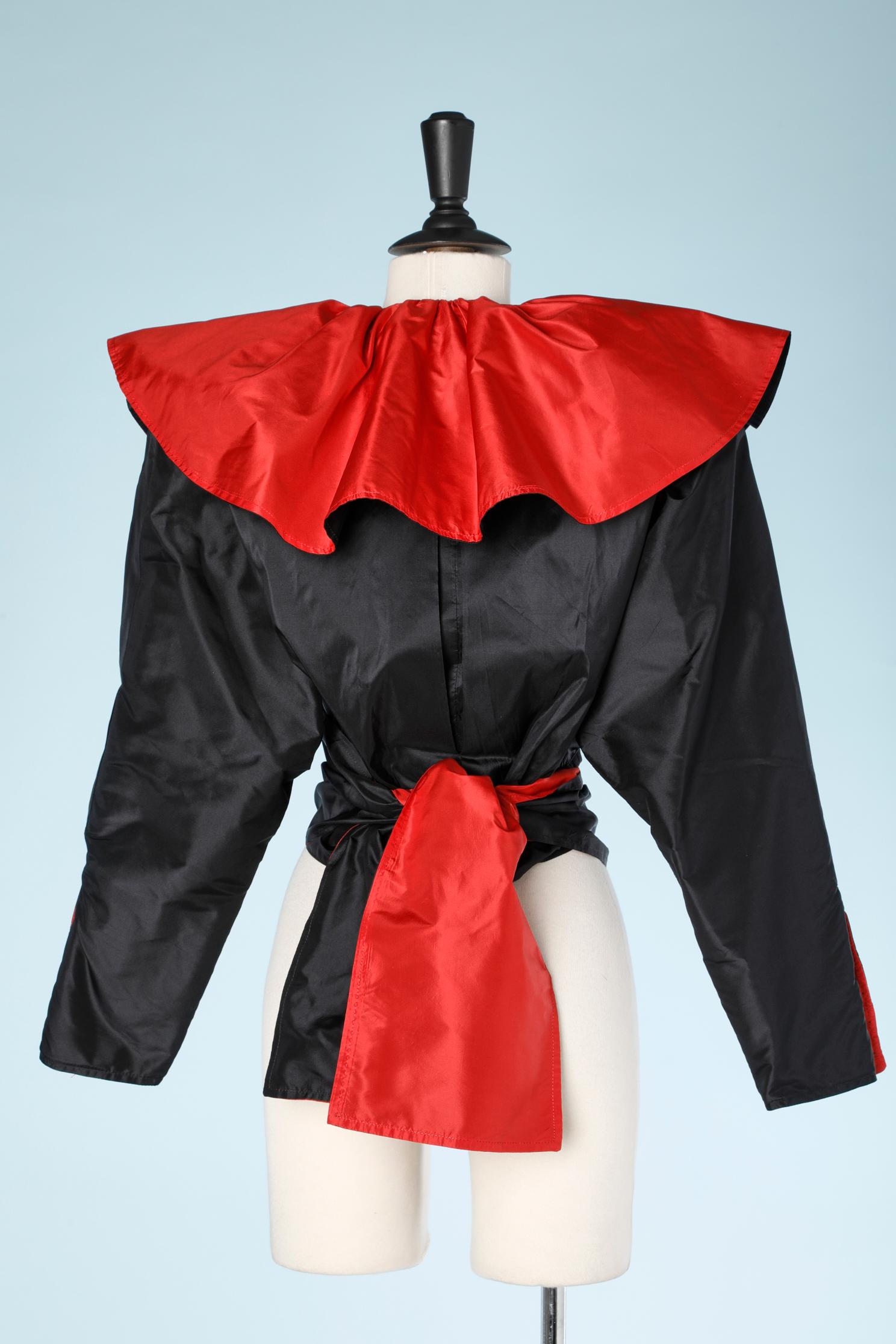 Black and red taffetas blouse Barocco  1