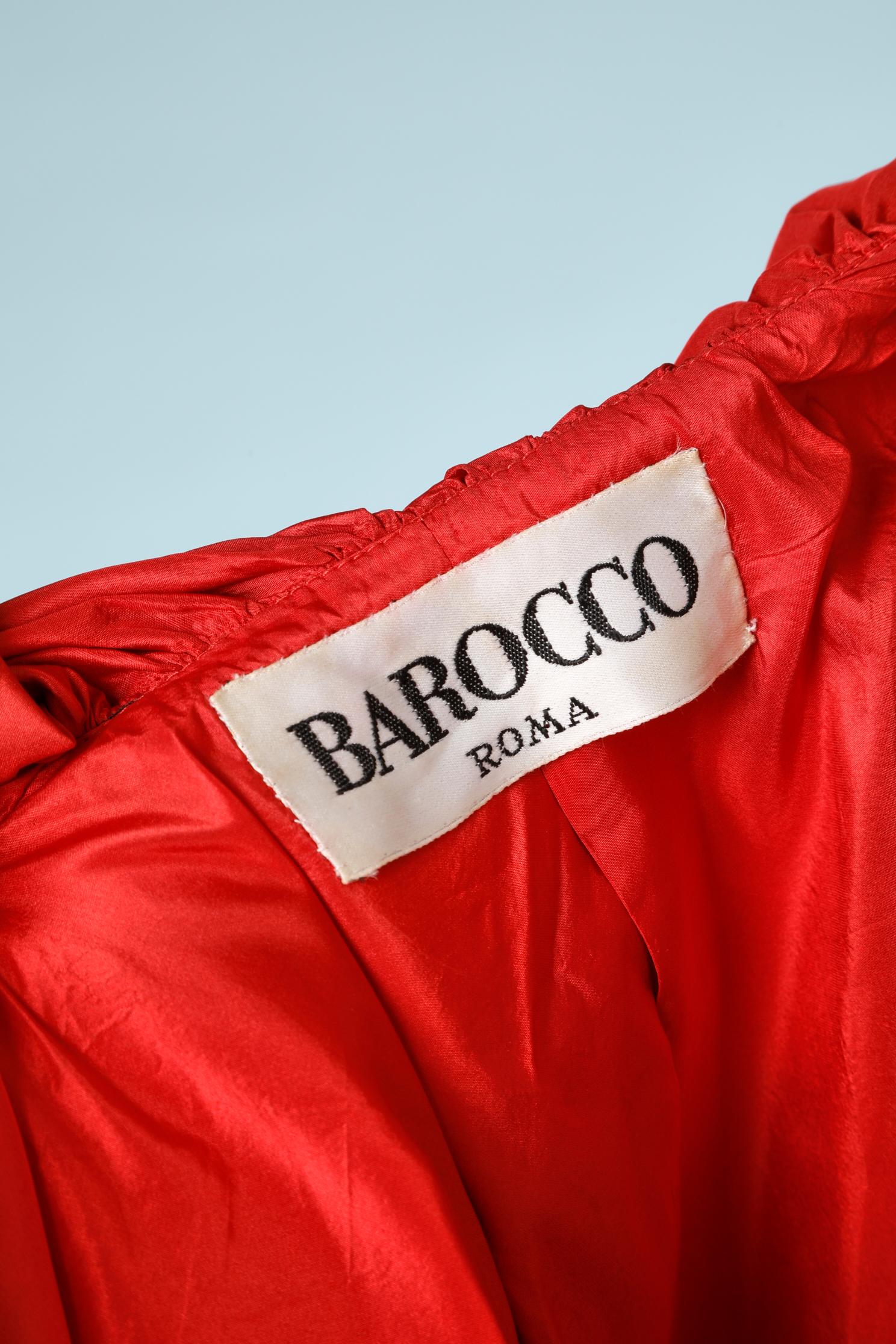 Black and red taffetas blouse Barocco  2