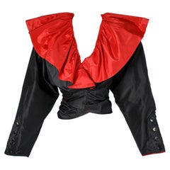Black and red taffetas blouse Barocco 