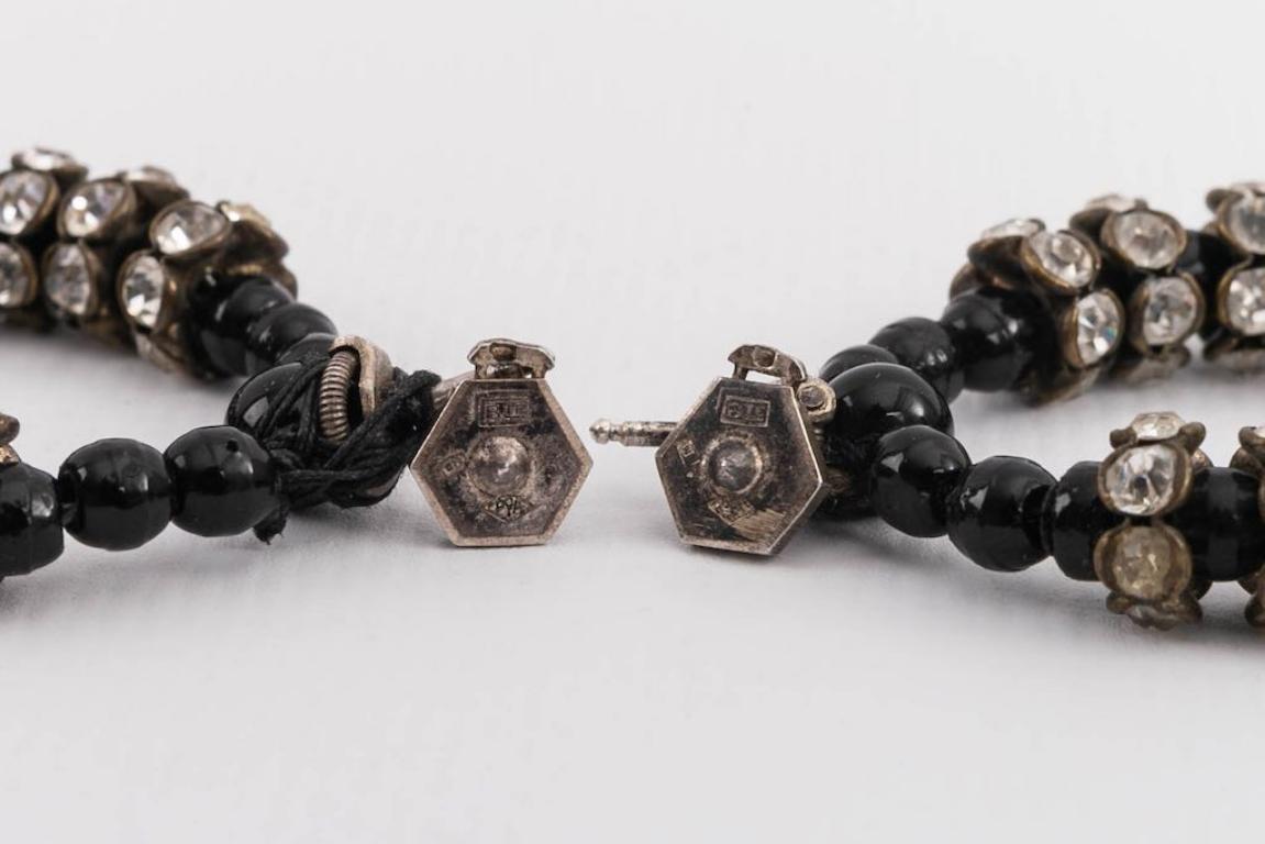 Black and Silver Jewelry Set, 1930s For Sale 3