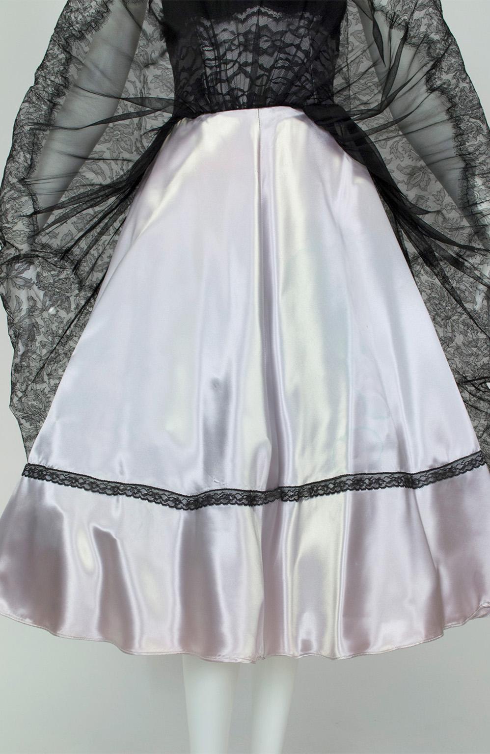 Negro y plata *Talla más grande* Vestido de fiesta sin tirantes Ombré New Look - L, Años 50 en venta 6
