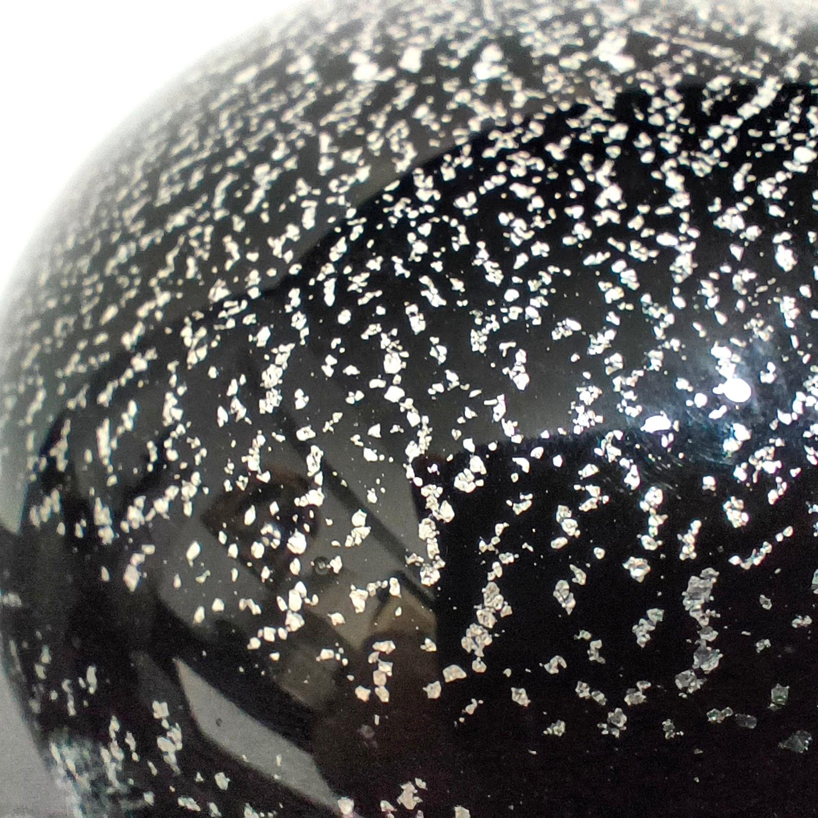 Black and Silver Murano Glass Vase with Lid, by Seguso Vetri D'Arte For Sale 4