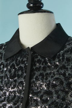 Black and silver single breasted jacket with sequin embellishment CHRISTIAN DIOR