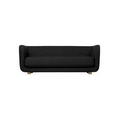 Black and Smoked Oak Raf Simons Vidar 3 Vilhelm Sofa by Lassen