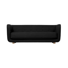 Black and Smoked Oak Raf Simons Vidar 3 Vilhelm Sofa by Lassen