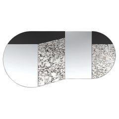 Black and Speckled WG.C1.C Hand-Crafted Wall Mirror