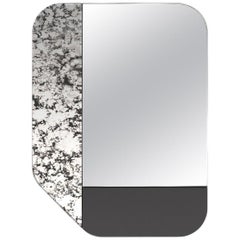 Black and Speckled WG.C1.F Hand-Crafted Wall Mirror