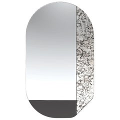 Black and Speckled WG.C1.G Hand-Crafted Wall Mirror