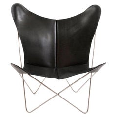 Black and Steel Trifolium Chair by OxDenmarq