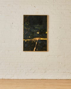 Black and Tan Abstract Oil Painting by Joe Stefanelli