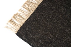 Black and Taupe Wool Throw