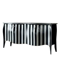 Black and White Four-Door Sideboard
