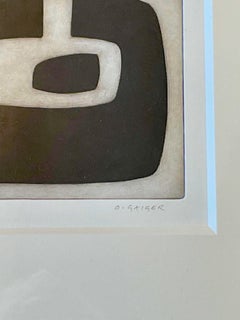 Black and White Abstract Etching by Oliver Gaiger, England, Contemporary