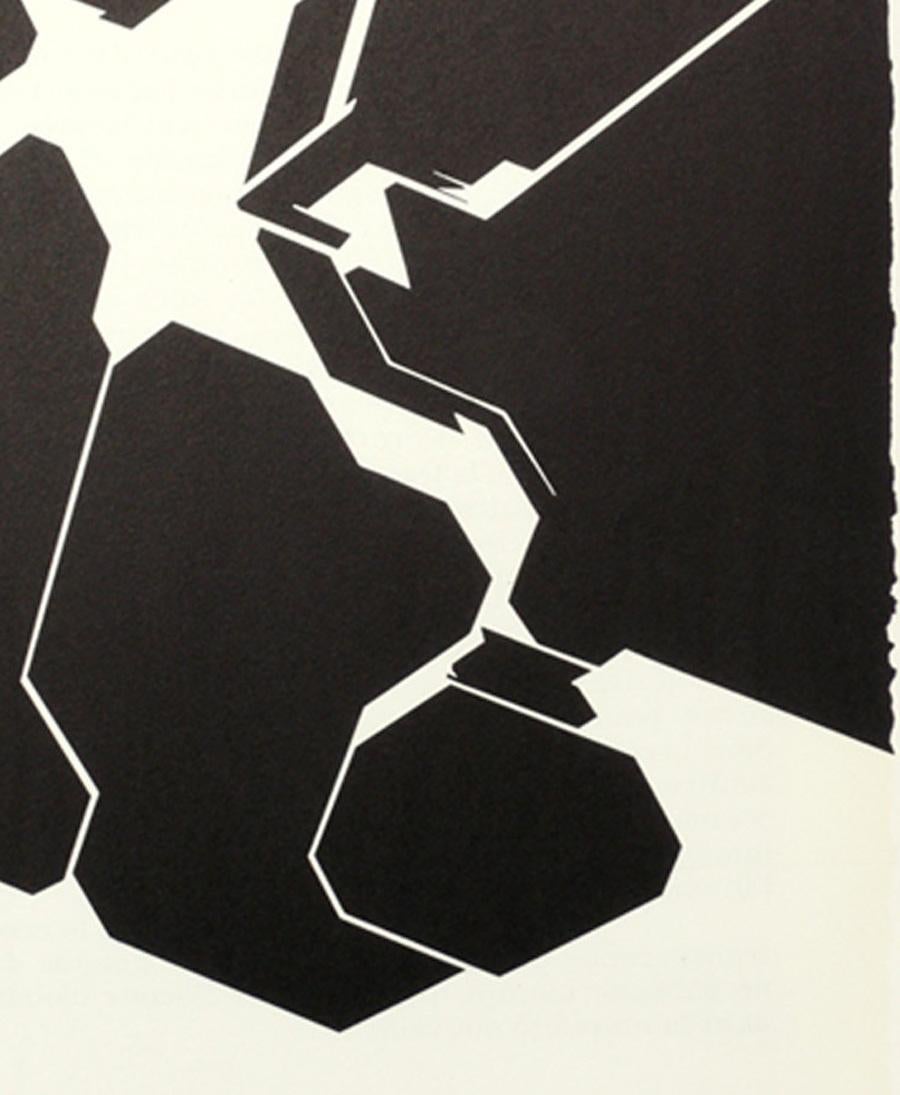 Mid-Century Modern Black and White Abstract Lithographs by Pablo Palazuelo