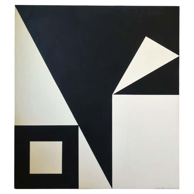 Abstract Black and White Artwork Painting For Sale at 1stDibs | black ...