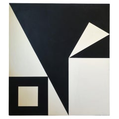 Black and White Abstract Painting Artwork, circa 20th century