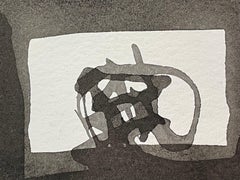 Black And White Abstract Painting By Claudio Granaroli, Italy, Contemporary