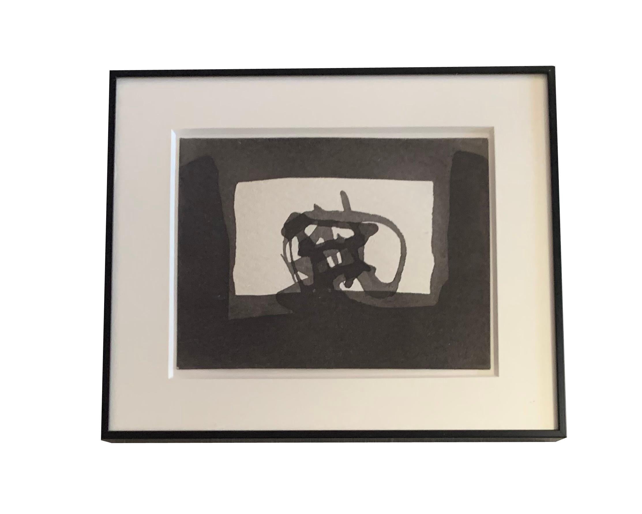Abstraktes Schwarz-Weiß-Gemälde von Claudio Granaroli, Italien, zeitgenössisch (21. Jahrhundert und zeitgenössisch) im Angebot