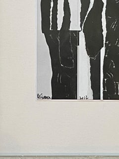 Schwarz-weiße abstrakte Papiercollage, England, Contemporary