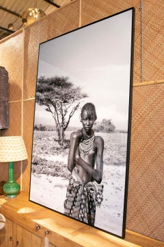 Black and White Artistic Photograph of an African Female Figure
