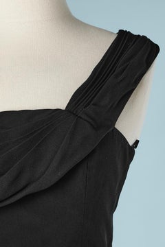 Black and white asymmetrical drape cocktail dress Givenchy