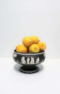 Black and White Basalt Wedgwood Jasperware Urn or Centerpiece Bowl