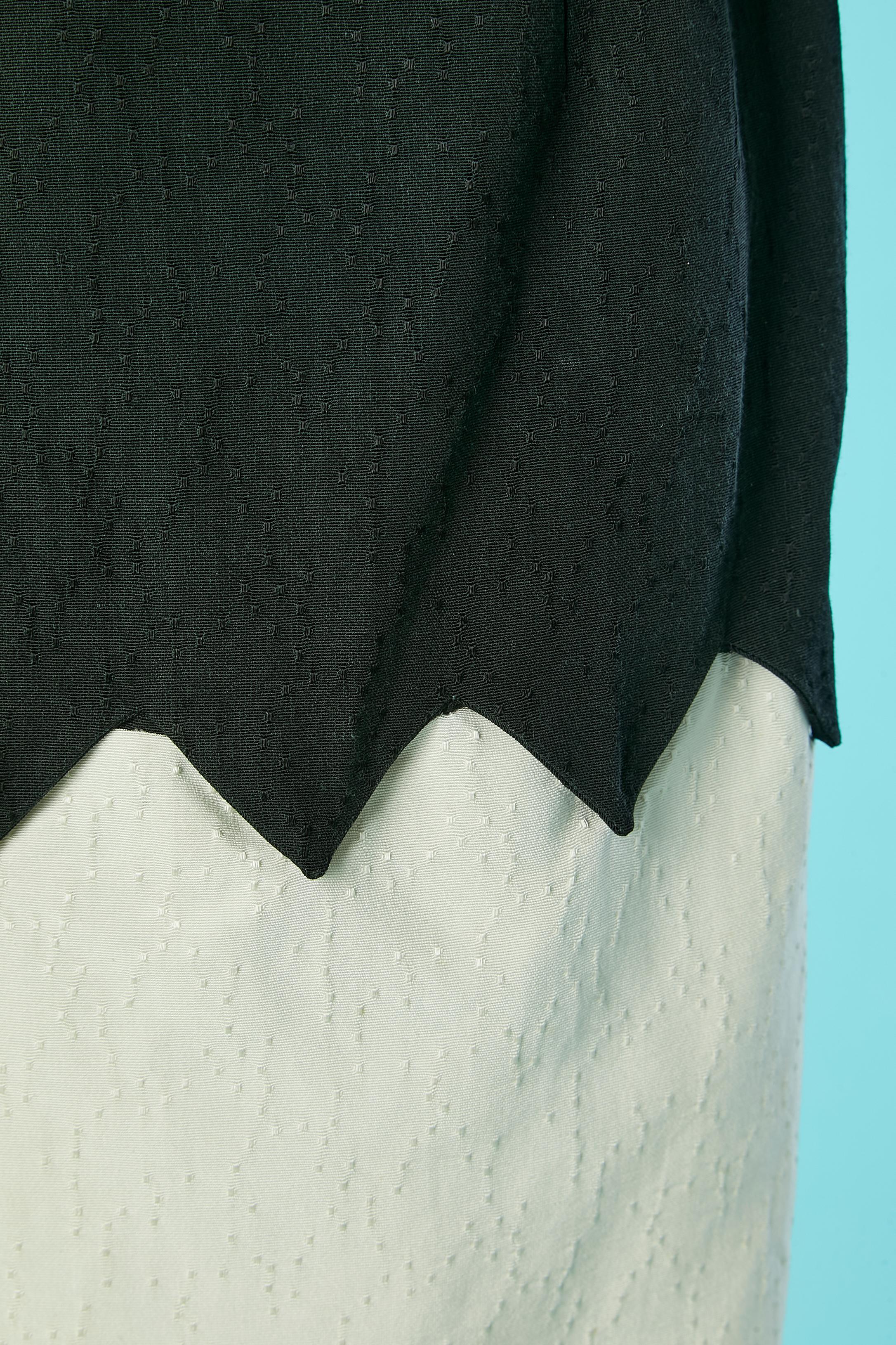 Black and white boléro and bustier dress ensemble LANVIN In Excellent Condition For Sale In Saint-Ouen-Sur-Seine, FR