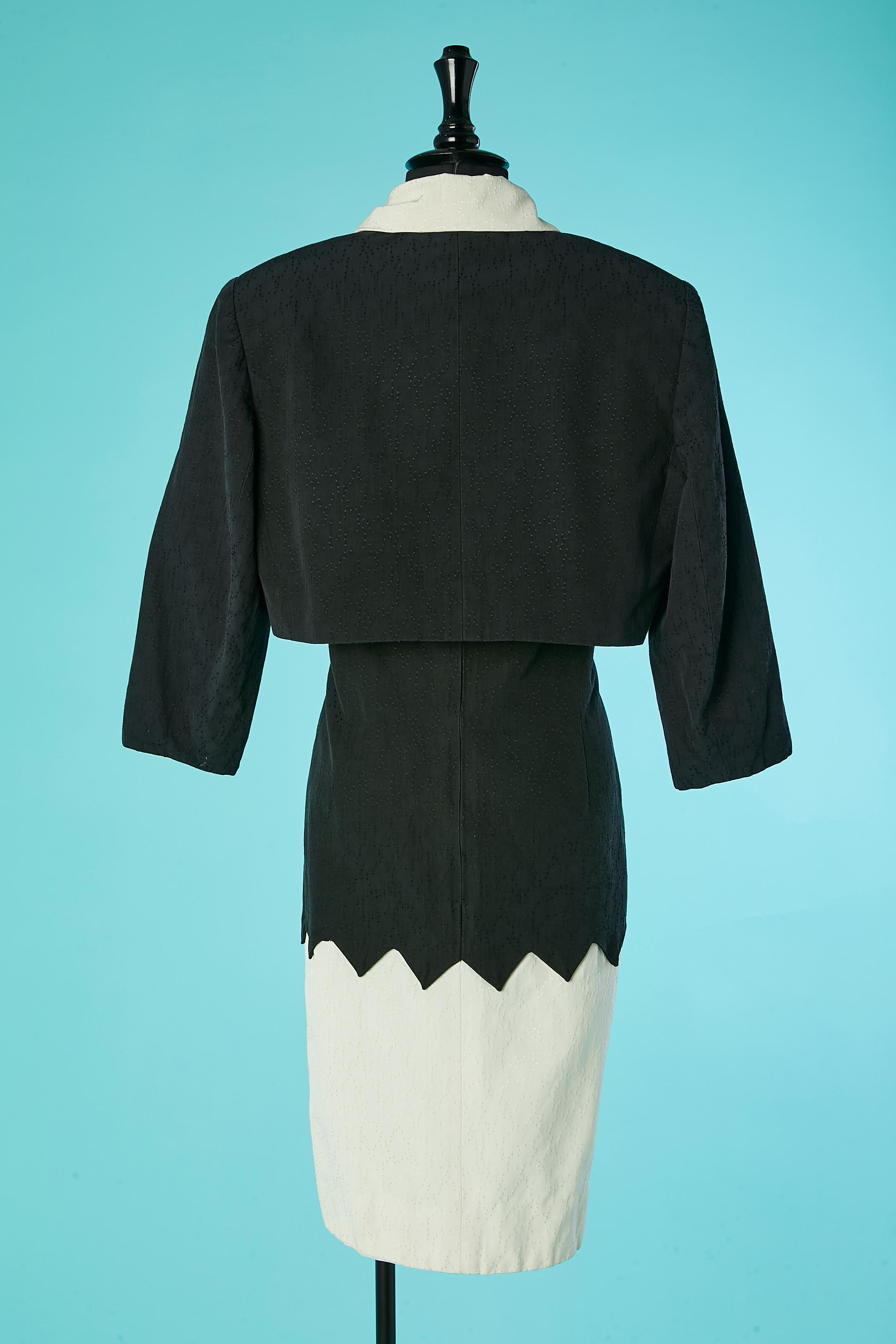 Black and white boléro and bustier dress ensemble LANVIN For Sale 1