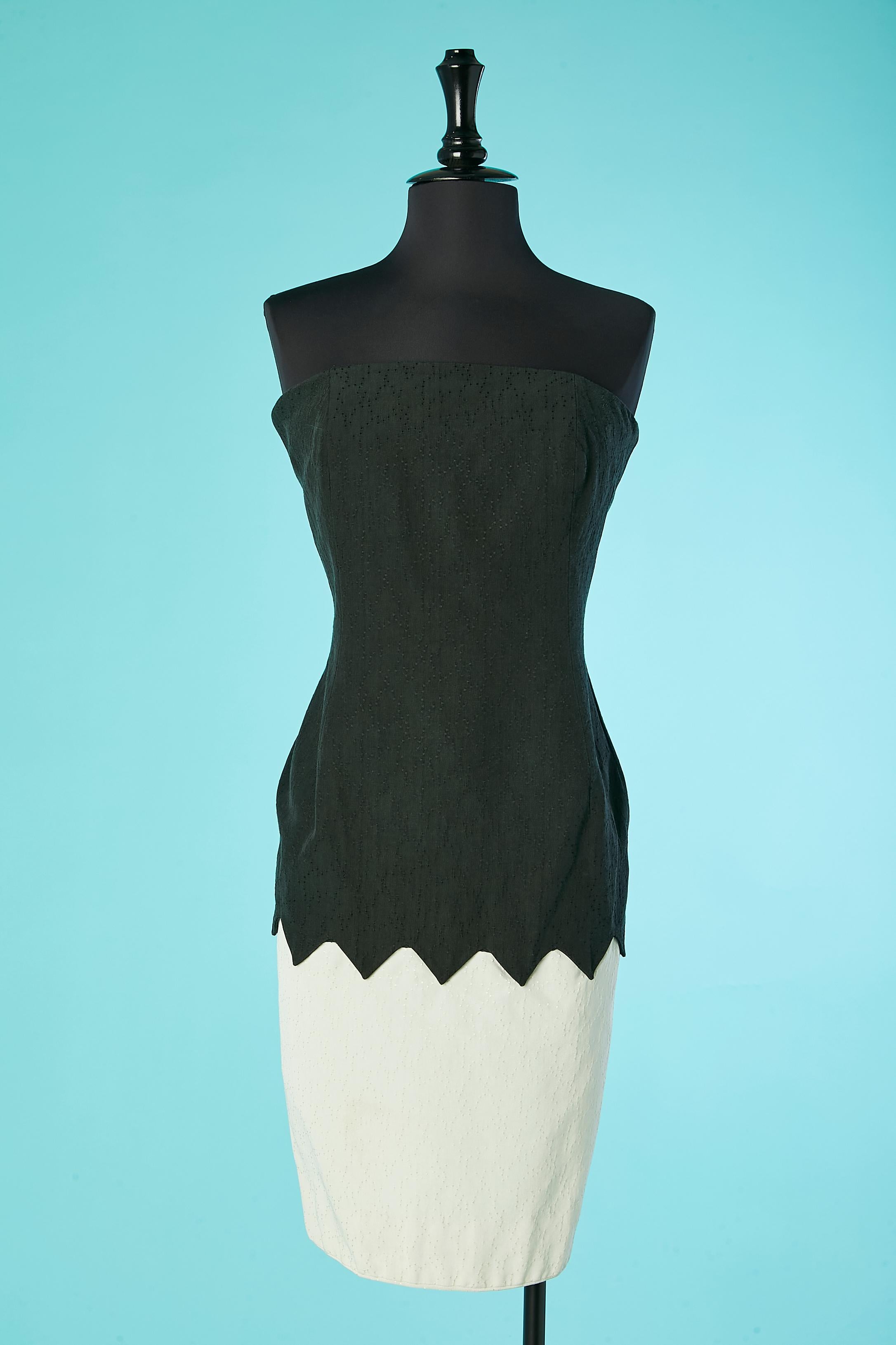 Black and white boléro and bustier dress ensemble LANVIN For Sale 4