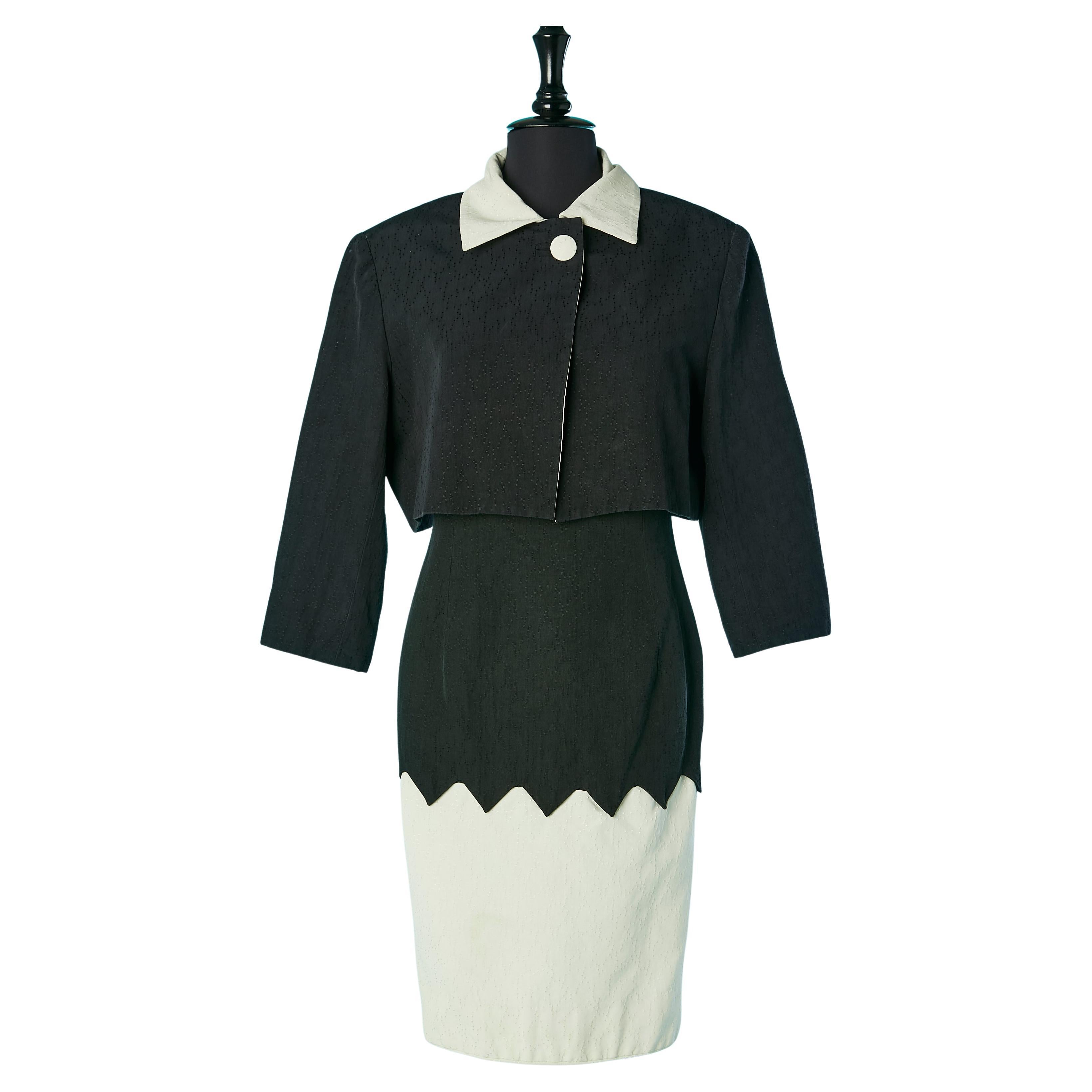 Black and white boléro and bustier dress ensemble LANVIN For Sale