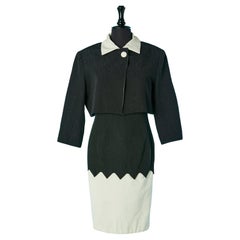 Abito boléro e bustier in bianco e nero LANVIN