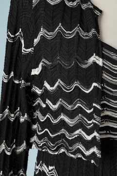 black and white boléro and dress ensemble in knit jacquard M Missoni