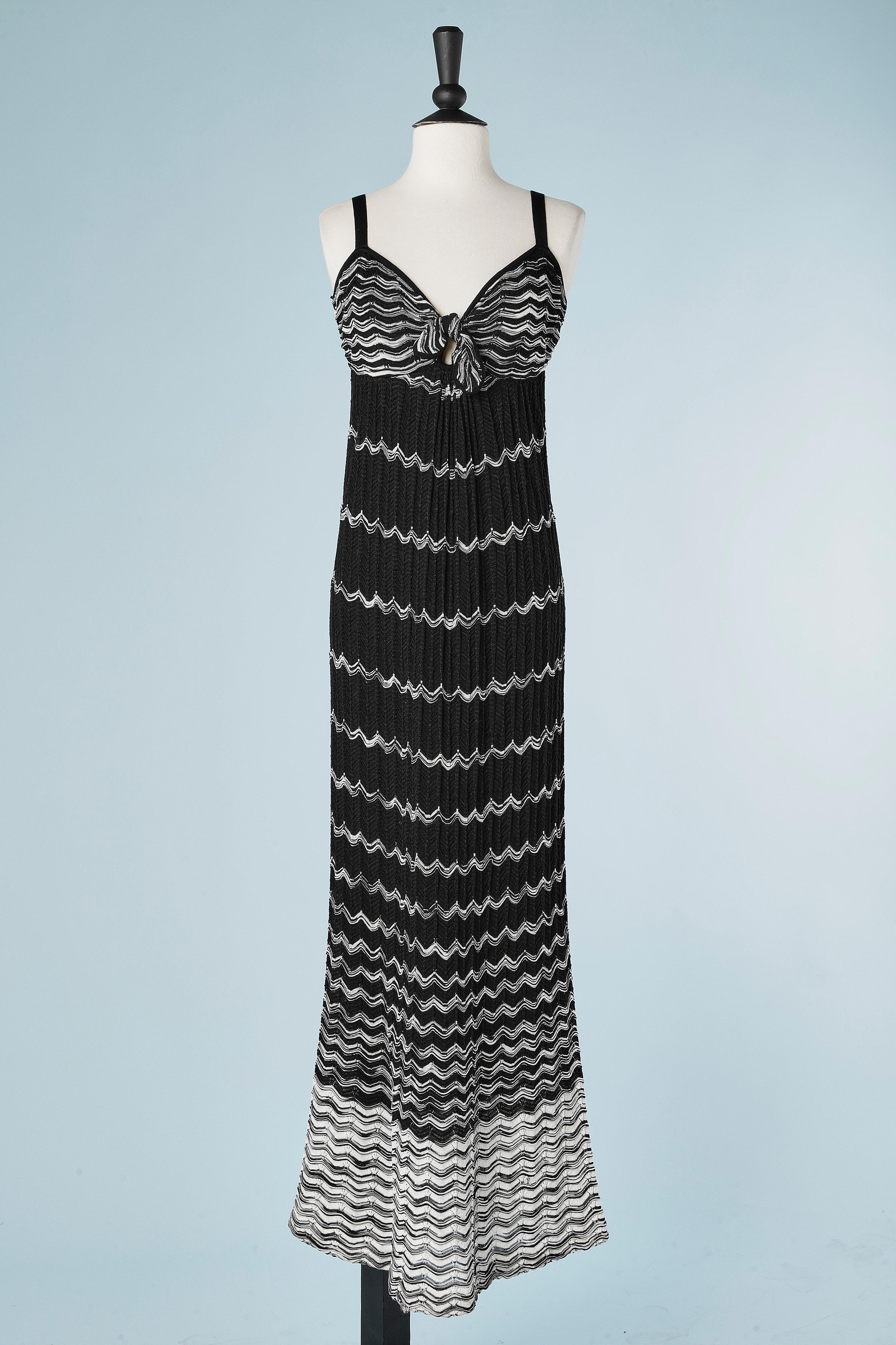 black and white boléro and dress ensemble in knit jacquard M Missoni  For Sale 2