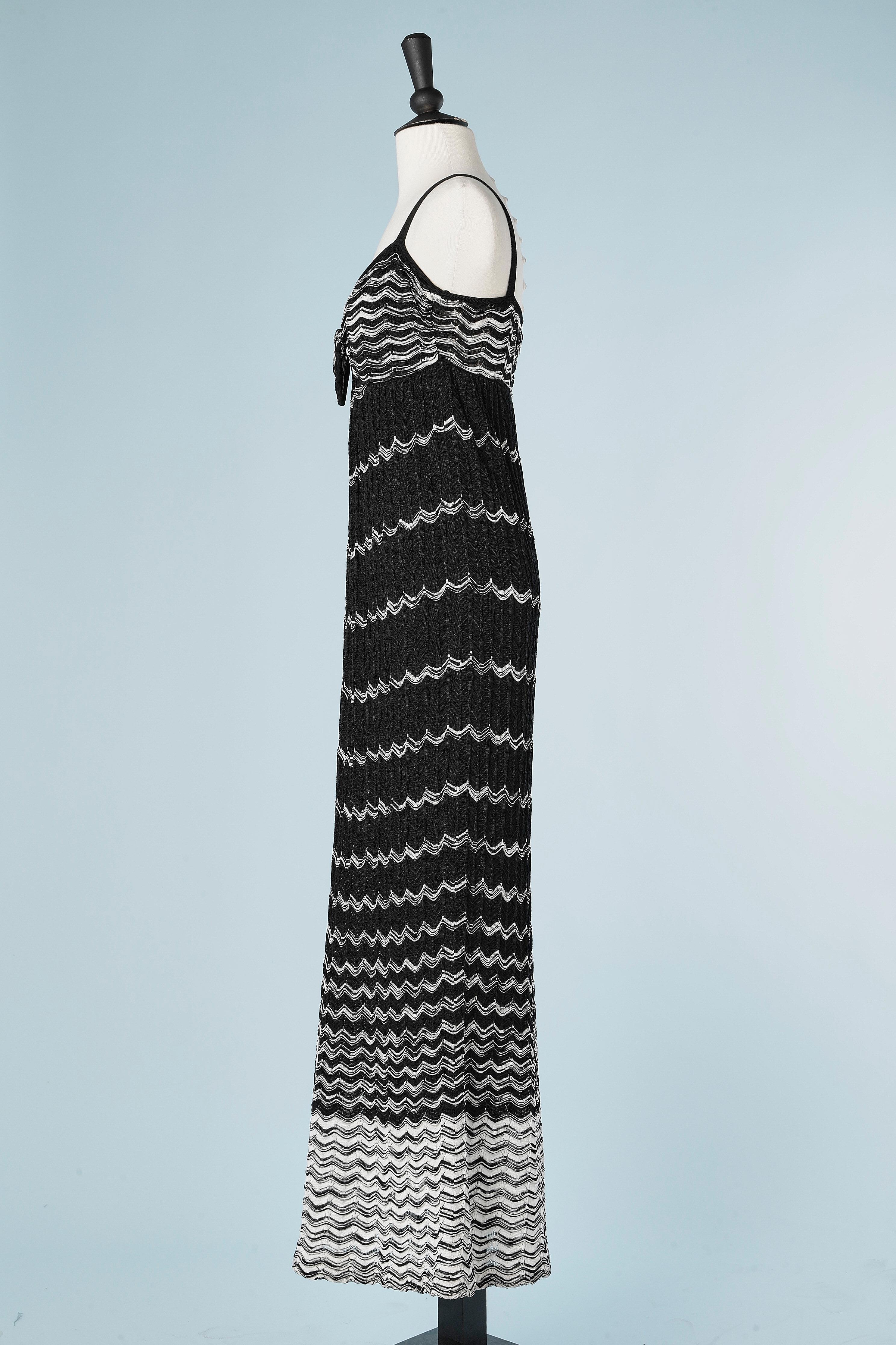 black and white boléro and dress ensemble in knit jacquard M Missoni  For Sale 4