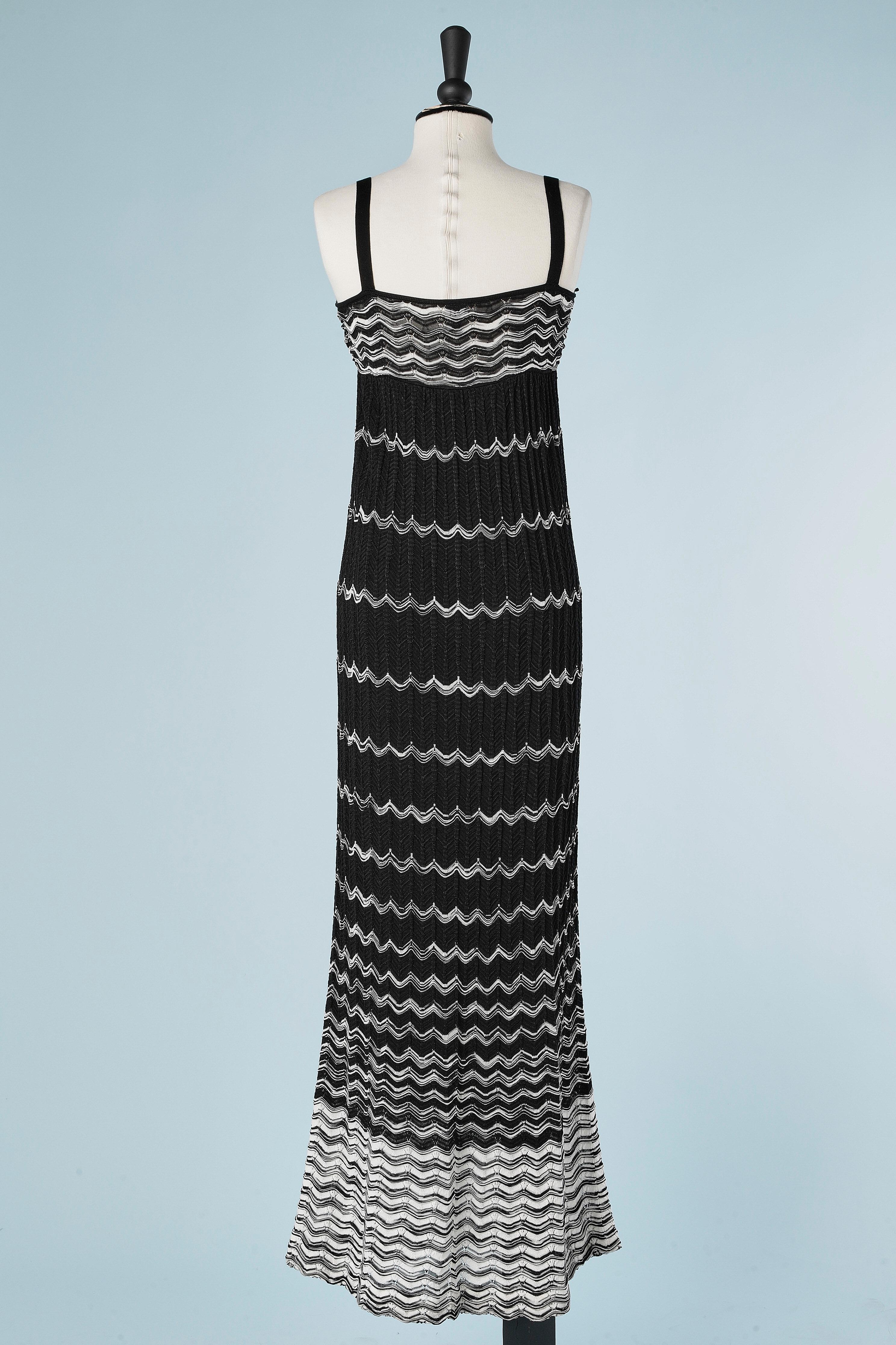 black and white boléro and dress ensemble in knit jacquard M Missoni  For Sale 5