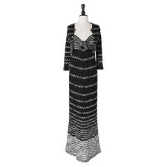 boléro nero e bianco e abito in maglia jacquard M Missoni