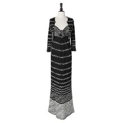 Ensemble boléro et robe en jacquard de maille noir et blanc M Missoni 