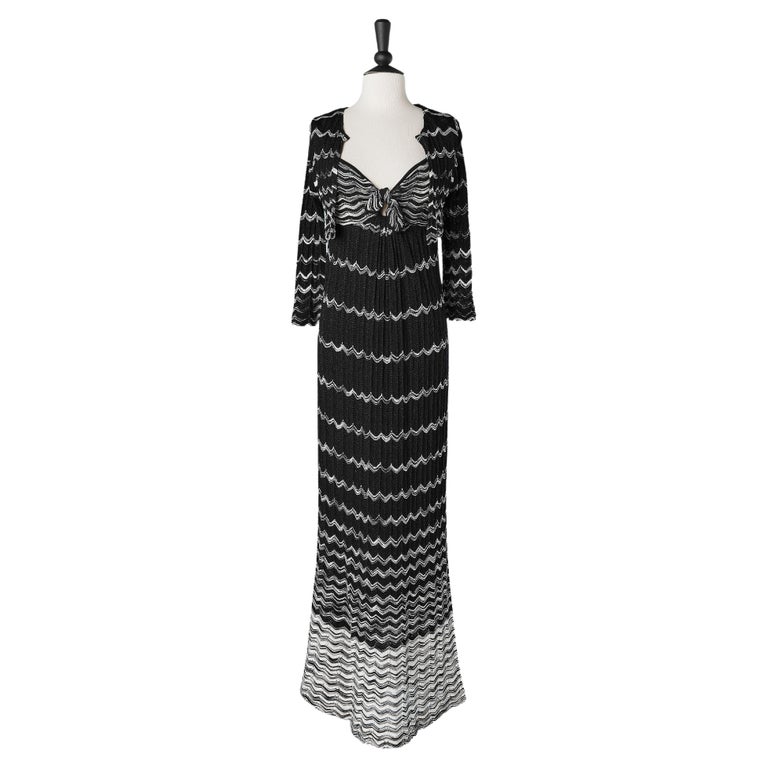 missoni black dress Missoni Black White & Beige Wool Dress sz 6