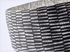 Black and White Ceramic Bowl, Coupe Art Deco