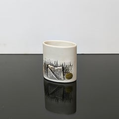 Black and White Ceramic Vase by Rorstrand, 1980s