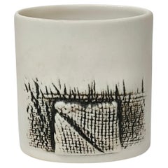 Black and White Ceramic Vase by Rorstrand, 1980s