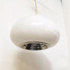 Black and White Chandelier by Achille and Piergiacomo Castiglioni for Flos, 1965