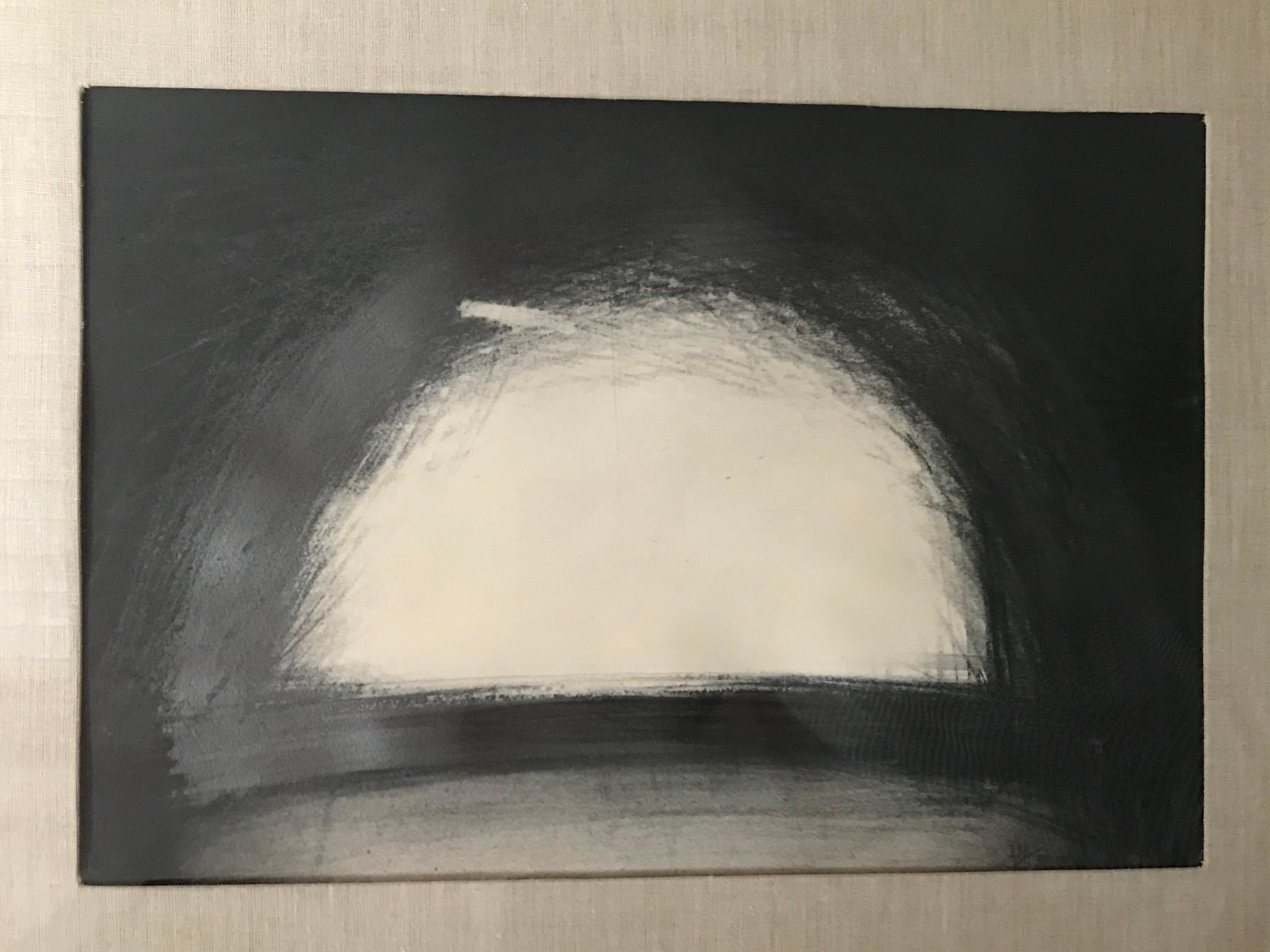 Mysterious subject for this charcoal painting in a cerused frame.
Beautiful work but unfortunately signature eligible.