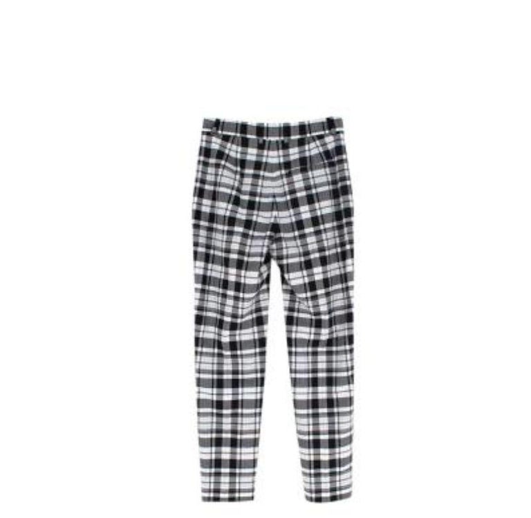 Black and White Check Print Trousers For Sale at 1stDibs