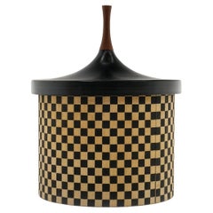 Black and White Checkerboard Ice Bucket Attributed to Alexander Girard