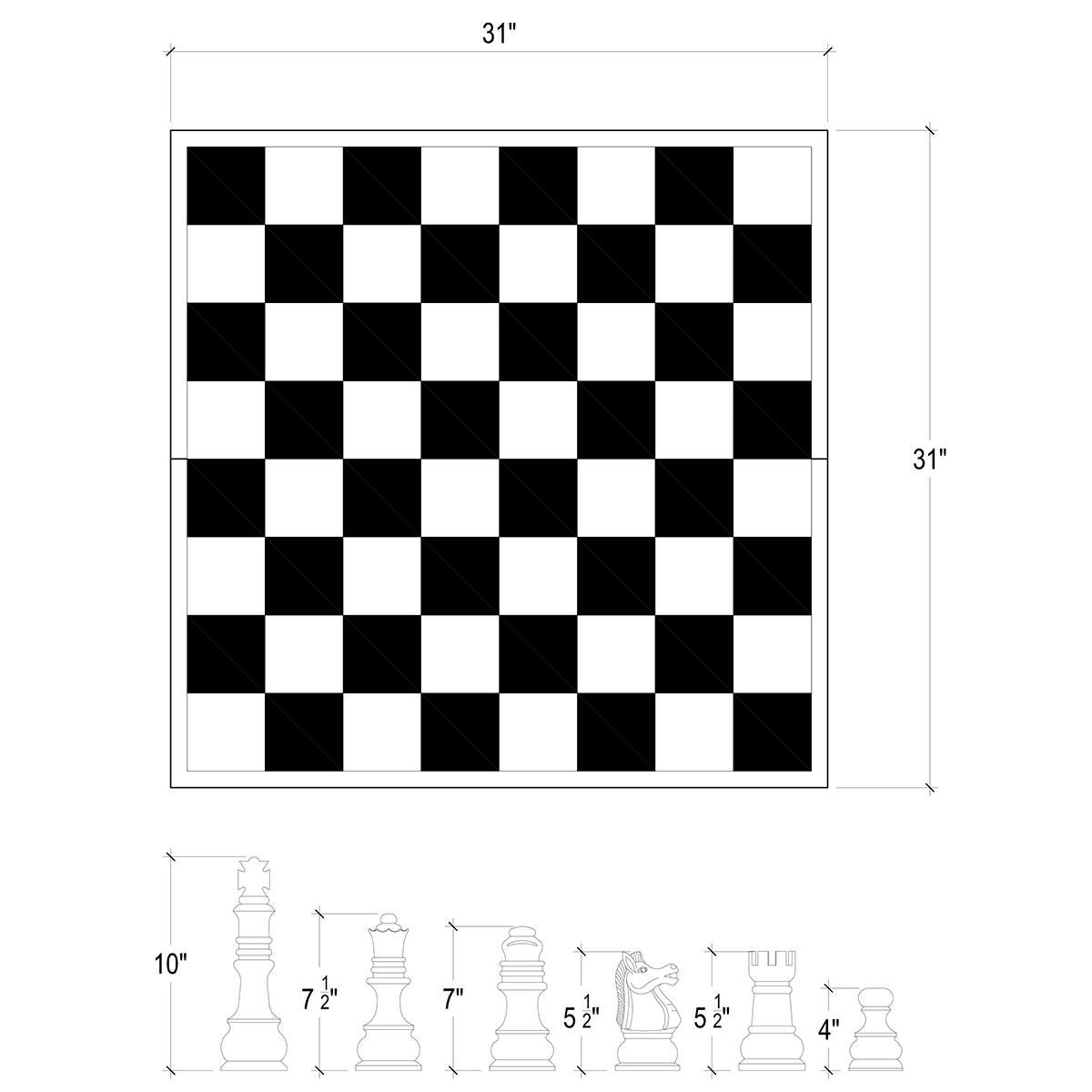 Tablero de ajedrez blanco y negro Indonesio en venta